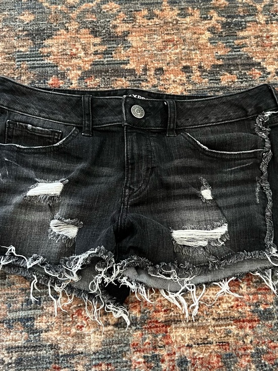 Express Pants - Express Black Distressed Cutoff Jean Shorts